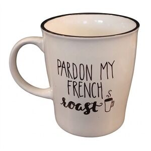Ceramic Coffee Mug 'Pardon My French Roast' Novelty 20 Oz. Coffee Lover Gift
